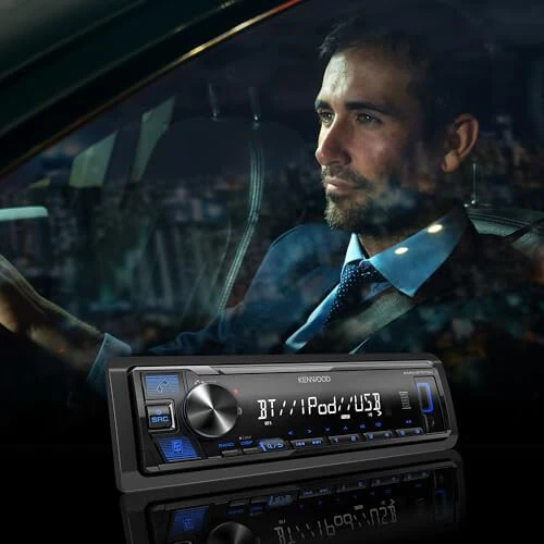 KENWOOD KMM-BT270U Автомагнитола с Bluetooth, USB, AM/FM радио, MP3, ЖК-дисплеем, съемной панелью, 13-полосным эквалайзером. - 7