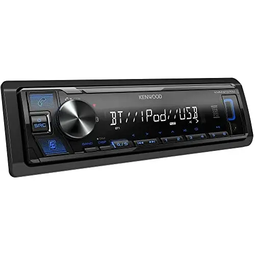 KENWOOD KMM-BT270U Bluetooth Digital Media Car Stereo Receiver with USB Port – AM/FM Radio, MP3 Player, High Contrast LCD, Detachable Face Plate, Single DIN, 13-Band EQ - KENWOOD (1)