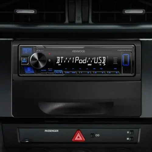KENWOOD KMM-BT270U Bluetooth Digital Media Car Stereo Receiver with USB Port – AM/FM Radio, MP3 Player, High Contrast LCD, Detachable Face Plate, Single DIN, 13-Band EQ - 6