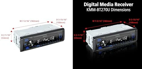 KENWOOD KMM-BT270U Bluetooth Digital Media Car Stereo Receiver with USB Port – AM/FM Radio, MP3 Player, High Contrast LCD, Detachable Face Plate, Single DIN, 13-Band EQ - 5
