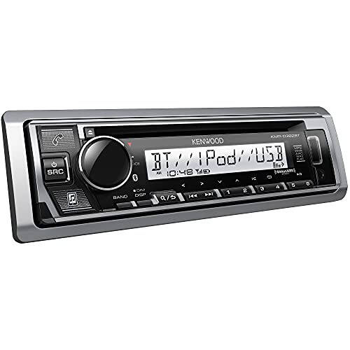 KENWOOD KMR-D382BT (50W x 4Ch) Single Din Car/Marine Stereo Head Unit with Bluetooth, Hands-Free Calling, CD Player, USB, AM/FM Radio, SiriusXM Ready, All-Weather in-Dash Boat & Car Audio Receiver - 2
