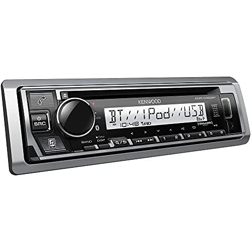 KENWOOD KMR-D382BT (50W x 4Ch) Single Din Car/Marine Stereo Head Unit with Bluetooth, Hands-Free Calling, CD Player, USB, AM/FM Radio, SiriusXM Ready, All-Weather in-Dash Boat & Car Audio Receiver - Kenwood (1)