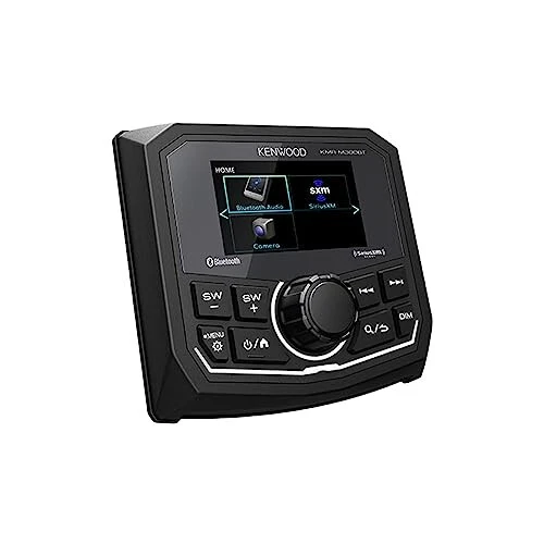 KENWOOD KMR-M300BT Marine Guage Receiver Weatherproof, 2.7 Inch LCD, Built in Amplifer, Bluetooth, Digital Media MP3 Player, No CD Player, USB Port, AM/FM/Weather Band Tuner, Rear Camera Input - 4