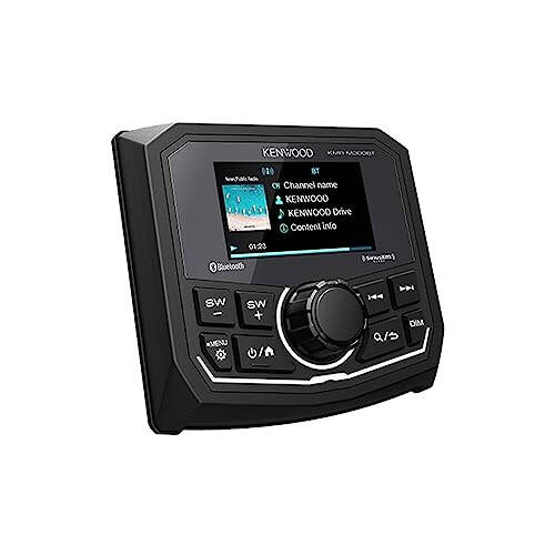 KENWOOD KMR-M300BT Marine Guage Receiver Weatherproof, 2.7 Inch LCD, Built in Amplifer, Bluetooth, Digital Media MP3 Player, No CD Player, USB Port, AM/FM/Weather Band Tuner, Rear Camera Input - 5