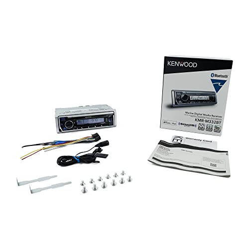 KENWOOD KMR-M332BT Car & Marine Stereo - Single Din, Bluetooth Audio, USB MP3, Aux in, AM FM Radio SiriusXM Ready, Weatherproof, Multi Color Illumination - 5