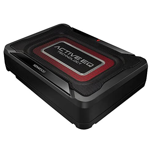 Kenwood KSC-PSW7EQ Active Compact Subwoofer with Active EQ (160 Watt Output Power, Class-D Amplifier, Aluminium Housing, Cable Remote Control) - 1