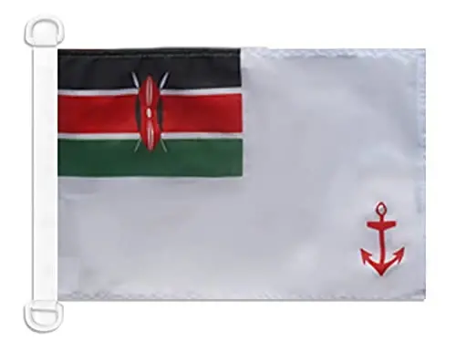 Kenya Naval Ensign NAUTICAL Flag 18'' x 12'' - Kenyan War flags 30 x 45 cm. - Banner 12x18 in for boat - AZ FLAG - AZ FLAG