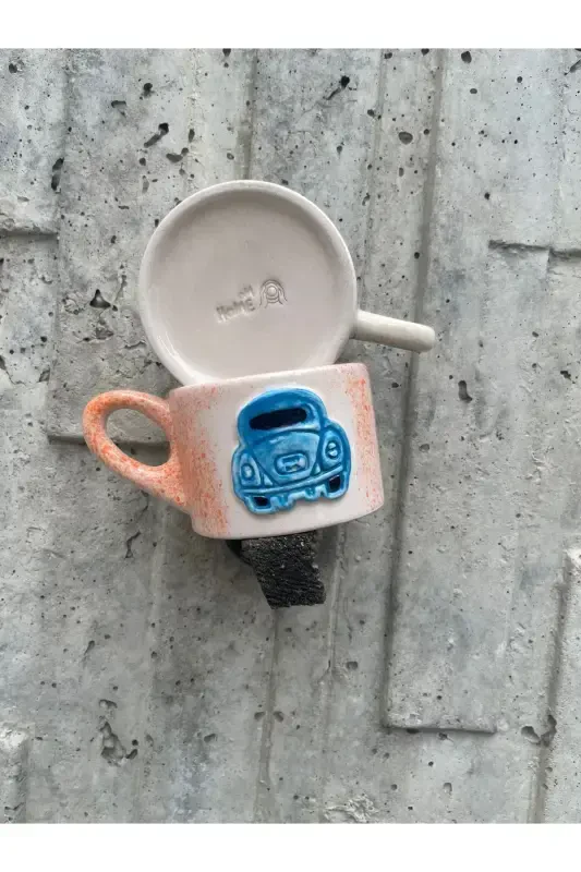 Керамическая чашка ручной работы в виде черепахи для чая, кофе, турецкого кофе, подарочная кружка - КРАСНЫЙСИНИЙОРАНЖЕВЫЙ - 5