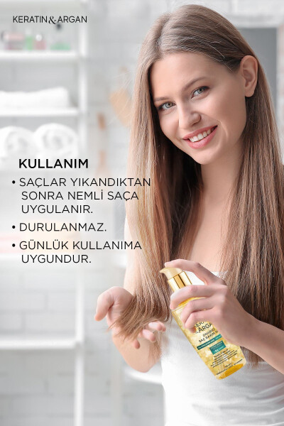 Keratin Argan Besleyici Onarıcı Saç Bakım Yağı 150 ml - Yıpranmış Ve Hassas Saçlar - 23