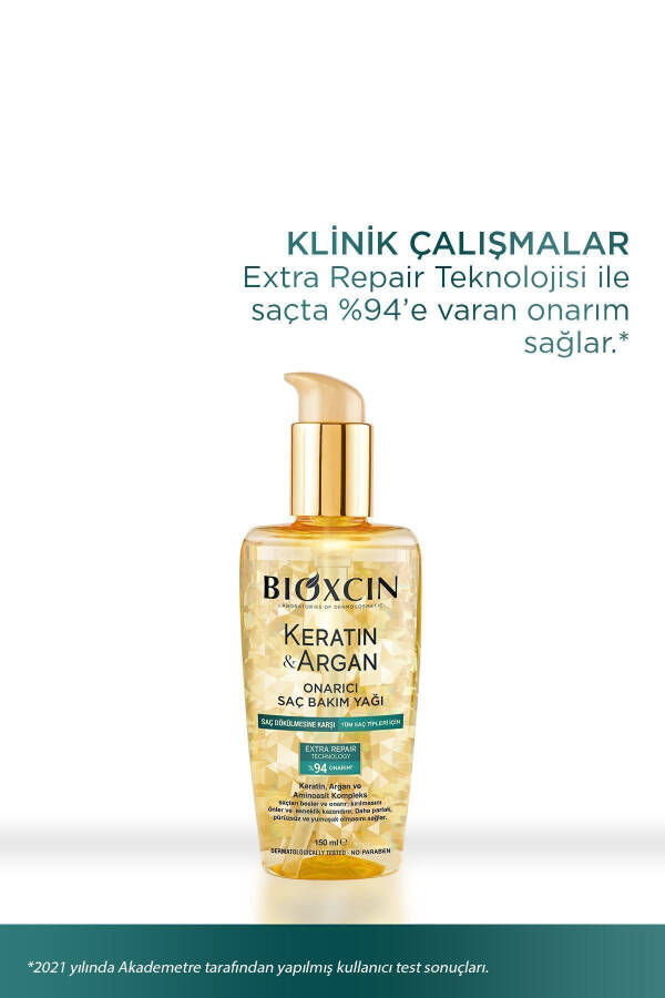 Keratin Argan Besleyici Onarıcı Saç Bakım Yağı 150 ml - Yıpranmış Ve Hassas Saçlar - 25