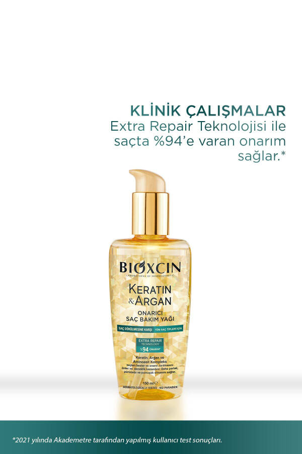 Keratin Argan Besleyici Onarıcı Saç Bakım Yağı 150 ml - Yıpranmış Ve Hassas Saçlar - 5