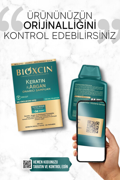 Keratin & Argan Onarıcı Bakım Şampuan 300 ml - Yıpranmış Ve Hassas Saçlar - 9