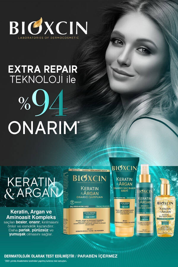 Keratin Argan Oziqlantiruvchi Tiklovchi Soch Parvarish Yog'i 150 ml - Shikastlangan Va Sezgir Sochlar Uchun - 27