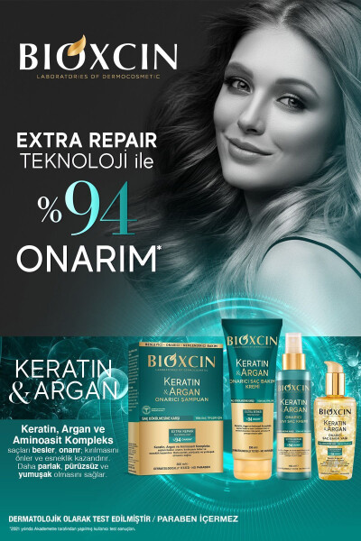 Keratin Argan Oziqlantiruvchi Tiklovchi Soch Parvarish Yog'i 150 ml - Shikastlangan Va Sezgir Sochlar Uchun - 19