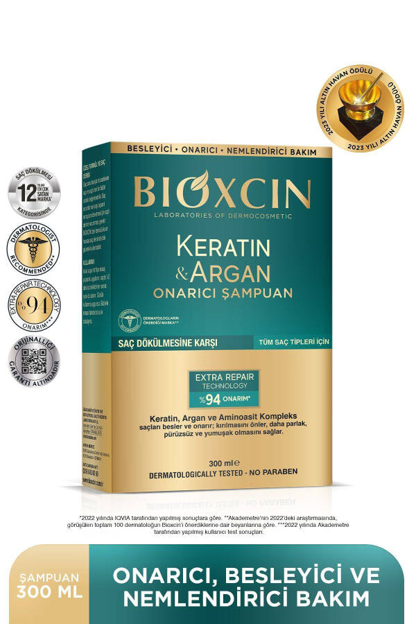 Keratin & Argan Tiklovchi Parvarish Shampo 300 ml - Shikastlangan Va Sezgir Sochlar Uchun - 21