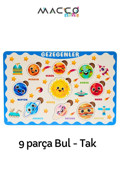 Keşif Dünyası Montessori 4'lü Ahşap Puzzle Seti 38 Parça - 4