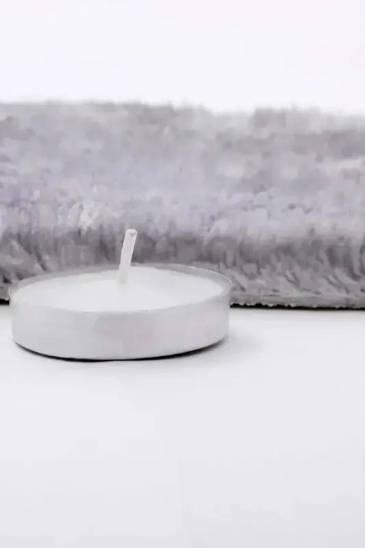 Kesma Yo'lak Sirpanmaydigan Tag Yumshoq Peluş Gilam Ochiq Kulrang-Ochiq Kulrang - 3