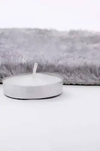 Kesme Yolluk Kaymaz Taban Yumuşak Peluş Halı Açık Gri-Açık Gri - 3