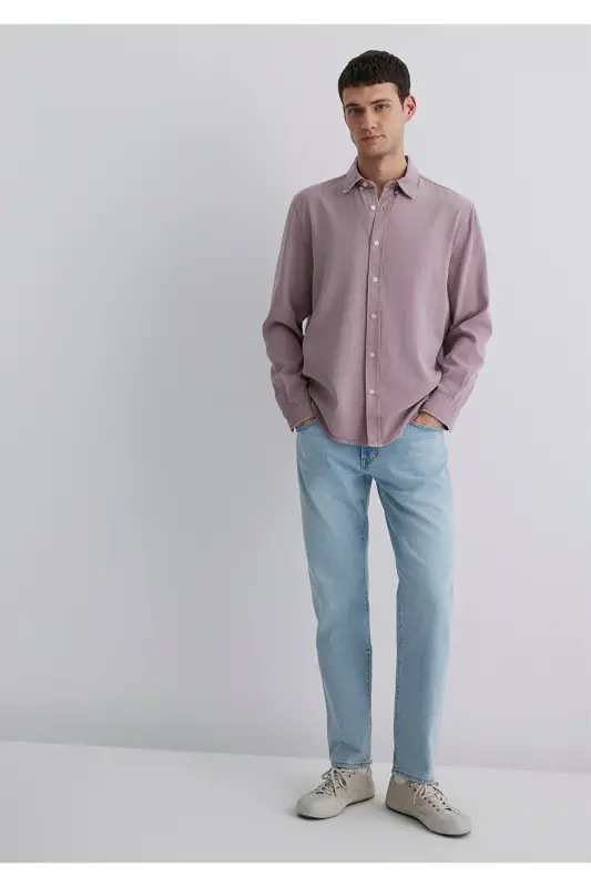 Keten aralash pushti tencel Tm liyosel ko'ylak Reg - 2