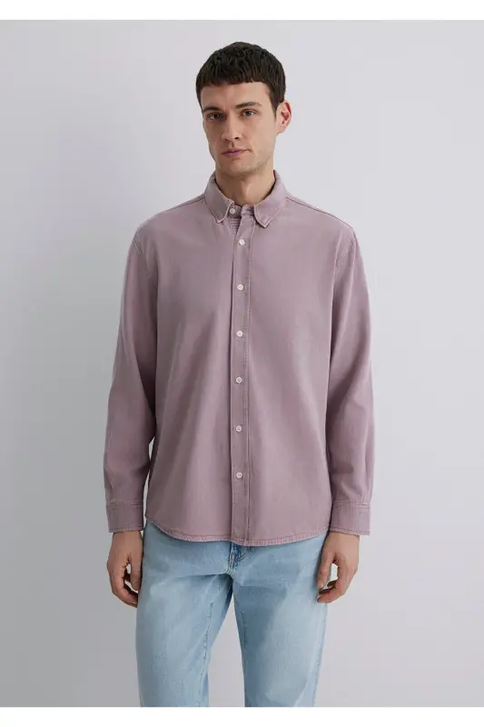 Keten aralash pushti tencel Tm liyosel ko'ylak Reg - 5