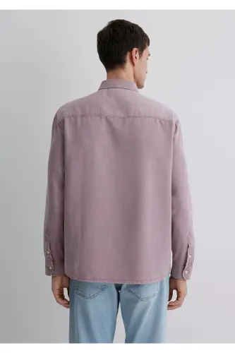 Keten aralash pushti tencel Tm liyosel ko'ylak Reg - 6