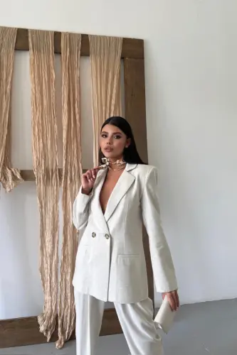 KETEN CEKET - PANTOLON TAKIM - Ham - BÜYÜKBEDENIZ (1)