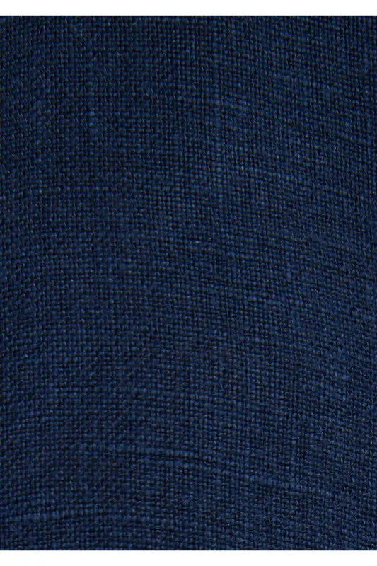 Keten Karışımlı Lacivert Gömlek Regular Fit / Normal Kesim 0211472-82318-Lacivert - 7