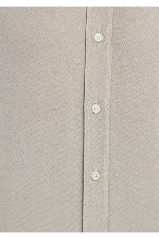 Keten Karışımlı Yeşil Tencel TM Liyosel Gömlek Regular Fit / Normal Kesim 0211482-70333-Yeşil - 8