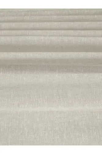 Keten ko'rinishli ekstrafor burmali krem rangli yuqori sifatli tul perde-krem rangi - 3