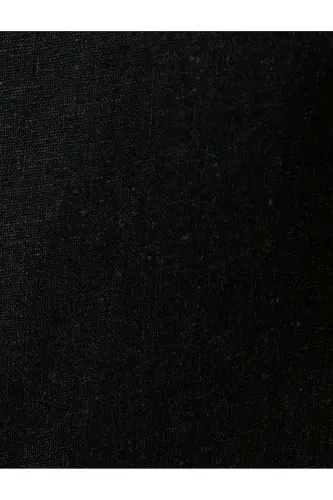 Keten Tulum Kapri Boy Cepli Arkası İnce Askılı-SİYAH - 6