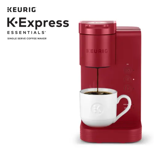 Keurig K-Express Essentials Single-Serve K-Cup Pod Coffee Maker, Red-RED - 9