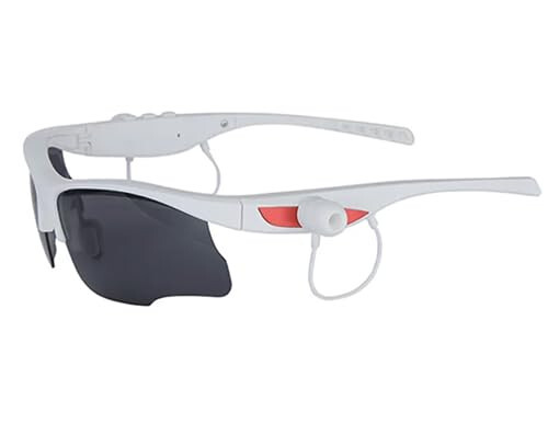 KevBinth Aqlli Sport Quyosh Ko'zoynaklari, Eng yaxshi UV himoyasi va simsiz Bluetooth 5.0 bilan mukammal kiyiladigan texnologiya, ochiq havoda sarguzashtlar, o'yinlar, qo'lsiz qo'ng'iroqlar, yo'lda musiqa tinglash va boshqalar uchun (oq) - KevBinth