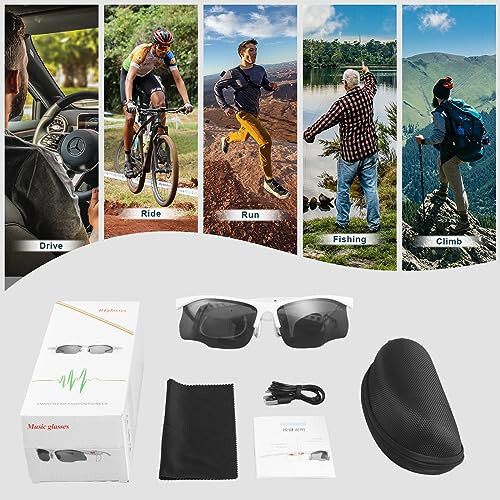 KevBinth Smart Sport Sunglasses with Unbeatable UV Protection and Wireless Bluetooth 5.0 Perfect Wearable Technology for Outdoor Adventures, Gaming, Hands-Free Calls, Music On-The-Go & More (White) - 5