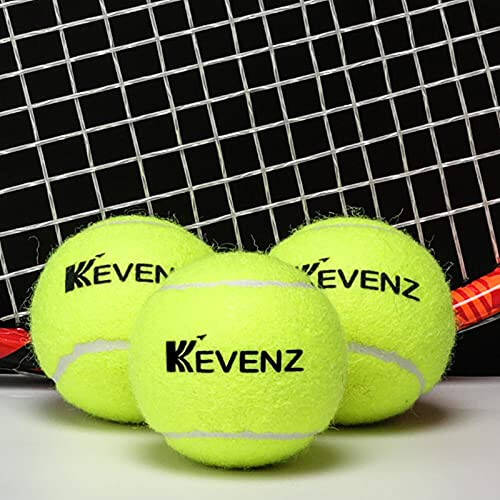 KEVENZ 12-Pack Standard Pressure Training Tennis Balls, Highly Elasticity, More Durable, Good for Beginner Training Ball - 2