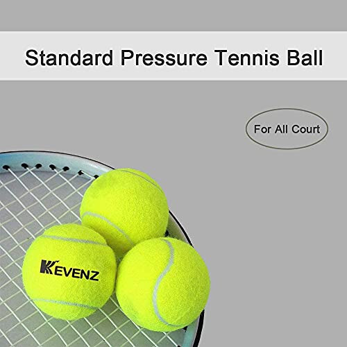 KEVENZ 12-Pack Standard Pressure Training Tennis Balls, Highly Elasticity, More Durable, Good for Beginner Training Ball - 3