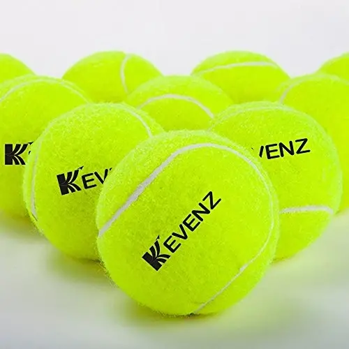 KEVENZ 12-Pack Standard Pressure Training Tennis Balls, Highly Elasticity, More Durable, Good for Beginner Training Ball - 1