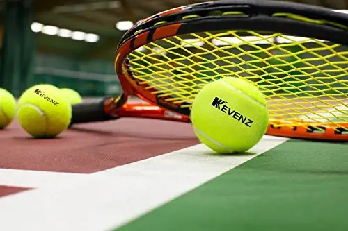 KEVENZ 12/24-Pack Standard Pressure Training Tennis Balls, Highly Elasticity, More Durable, Good for Beginner Training Ball - 5