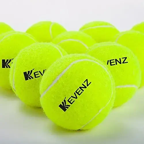 KEVENZ 12/24-Pack Standard Pressure Training Tennis Balls, Highly Elasticity, More Durable, Good for Beginner Training Ball - KEVENZ