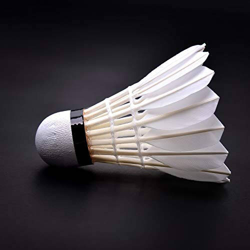 KEVENZ Goose Feather Badminton Shuttlecocks with Great Stability and Durability, High Speed Badminton Birdies - 6