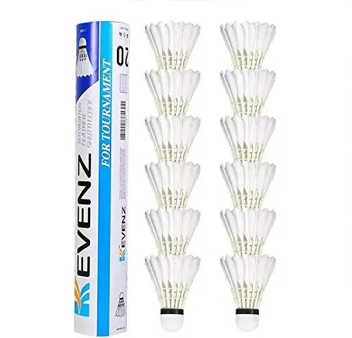 KEVENZ Goose Feather Badminton Shuttlecocks with Great Stability and Durability, High Speed Badminton Birdies - 1