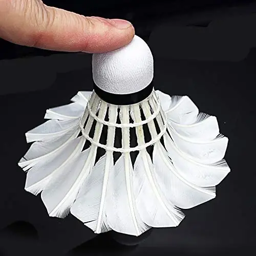 KEVENZ Goose Feather Badminton Shuttlecocks with Great Stability and Durability, High Speed Badminton Birdies,Pack of 12, White - 3