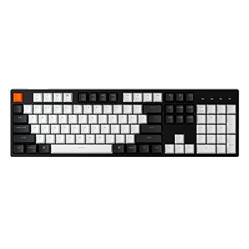 Keychron C2 Full Size Wired Mechanical Keyboard for Mac, Hot-swappable, Gateron G Pro Brown Switch, RGB Backlight, 104 Keys ABS keycaps Gaming Keyboard for Windows, USB-C Type-C Braid Cable - 1