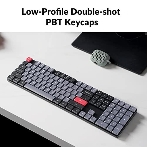 Keychron K5 Pro Değiştirilebilir Ultra İnce Özel Mekanik Klavye, RGB Tam Boyut QMK/VIA Programlanabilir Kablosuz Bluetooth/USB Kablolu Klavye Mac Windows Linux İçin - Düşük Profil Gateron Kahverengi Anahtar - 7