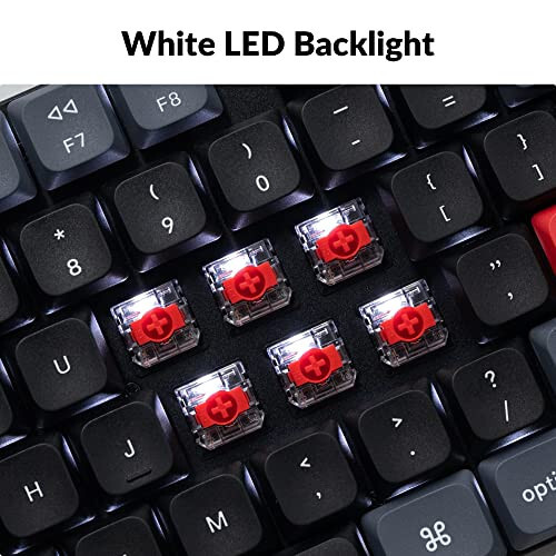 Keychron K5 Pro QMK/VIA Ultra-Slim Wireless Mechanical Keyboard, 108 Keys Custom Programmable Wired Keyboard with Low-Profile Gateron Brown Switch, White LED Backlit PBT Keycaps for Mac Windows Linux - 6