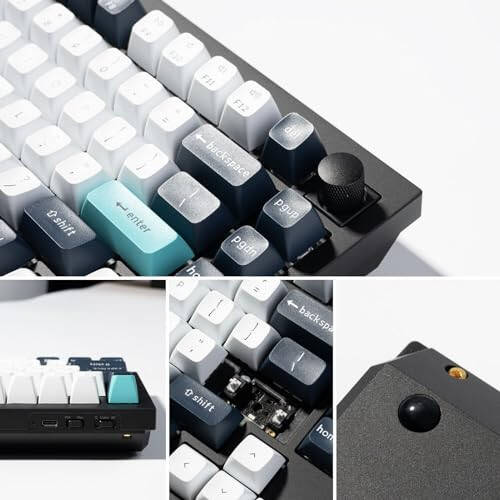 Keychron Q1 Max RGB QMK/VIA Özelleştirilebilir Mekanik Klavye, Sıcak Değişimli Tam Metal Programlanabilir Topuzlu Gateron Jupiter Kırmızı Anahtarlı, 2.4 GHz/Bluetooth/Kablolu Oyun Klavyesi Mac Windows Linux İçin - 4