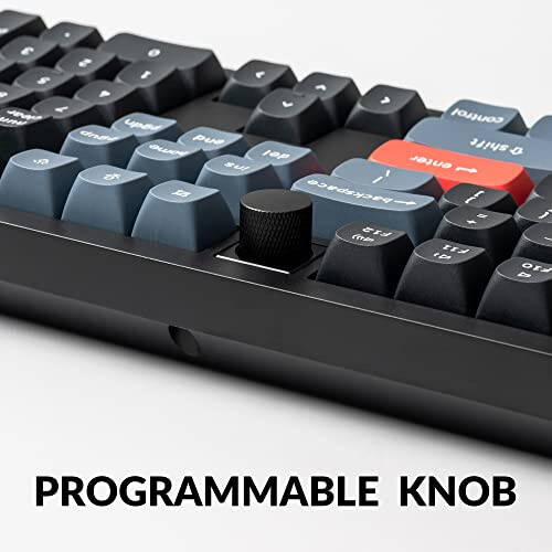 Keychron V6 Simli Maxsus Mexanik Klaviatura Tugmali Versiya, To'liq o'lchamli QMK/VIA Dasturlashtirilgan Makro bilan Issiq almashtiriladigan Keychron K Pro Jigarrang Kalit Mac Windows Linux Qora (Shaffof emas) bilan mos keladi - 4