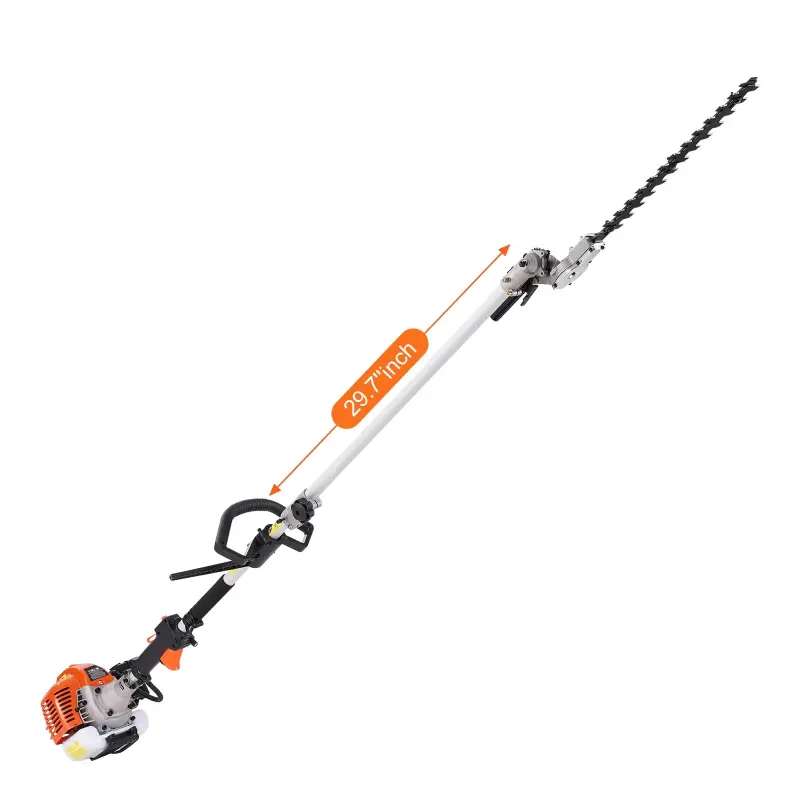 KFFKFF 26CC 5-in-1 Versatile Gardening Tools, Gas-Powered Hedge Trimmer, Grass Cutter, Line Trimmer, Edger, and Pole Saw with Extendable Shaft-26CCHIGH - 9