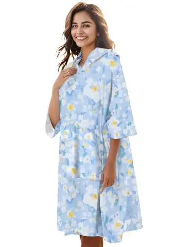 KFUBUO Surf Poncho Changing Towel Swim Robe with Pocket Plus Size Terry Cloth Swim Cover Up for Women Towel Poncho Hoodie 