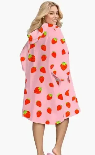 KFUBUO Surf Poncho Almashtirish Sochig'i Cho'milish Xalatasi cho'ntakli Plus Size Terry Mato Cho'milish Kiyimi Ayollar uchun Sochiq Poncho Xudi - 2