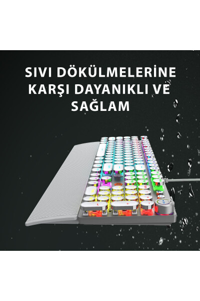 Kg1102 Usb Kablolu Makro Tuşlu Rgb Led Aydınlatmalı Mekanik Gaming Türkçe Q Metalik Klavye - 2